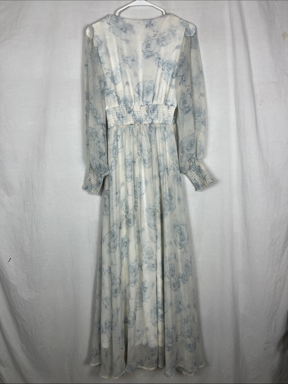 Baltic Born Blue and White Floral Long Sleeve Maxi Dress - Picture 8 of 11